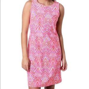 Jude Connally Women’s Beth Dress Pink and Orange Chevron Print Size XS